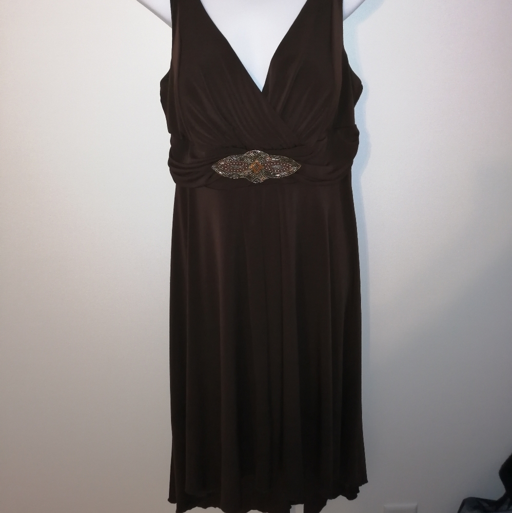 Brown Sleeveless Dress